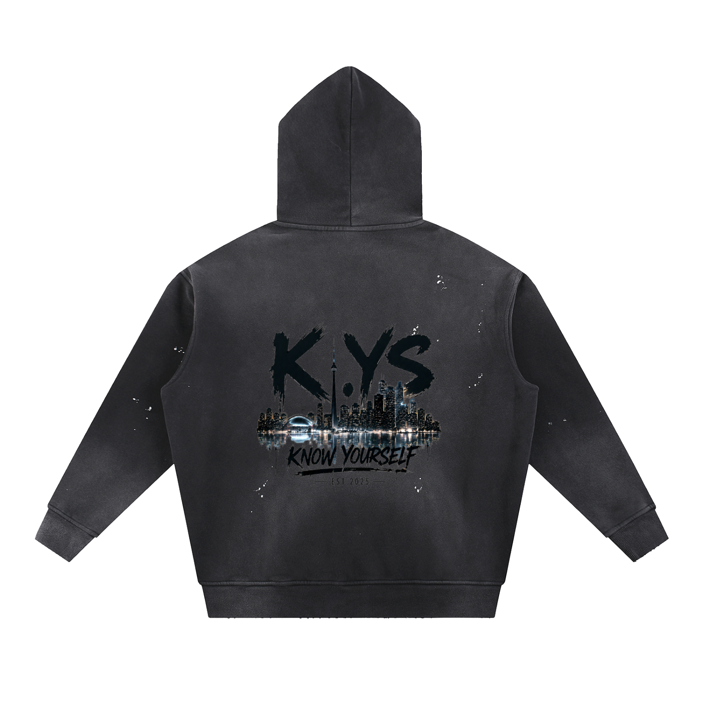K.YS Vintage Washed Frayed Fleece Hoodie