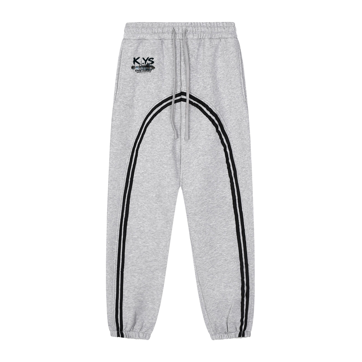 K.YS Sun Fade Contrast Tape Fleece Jogged Sweatpants