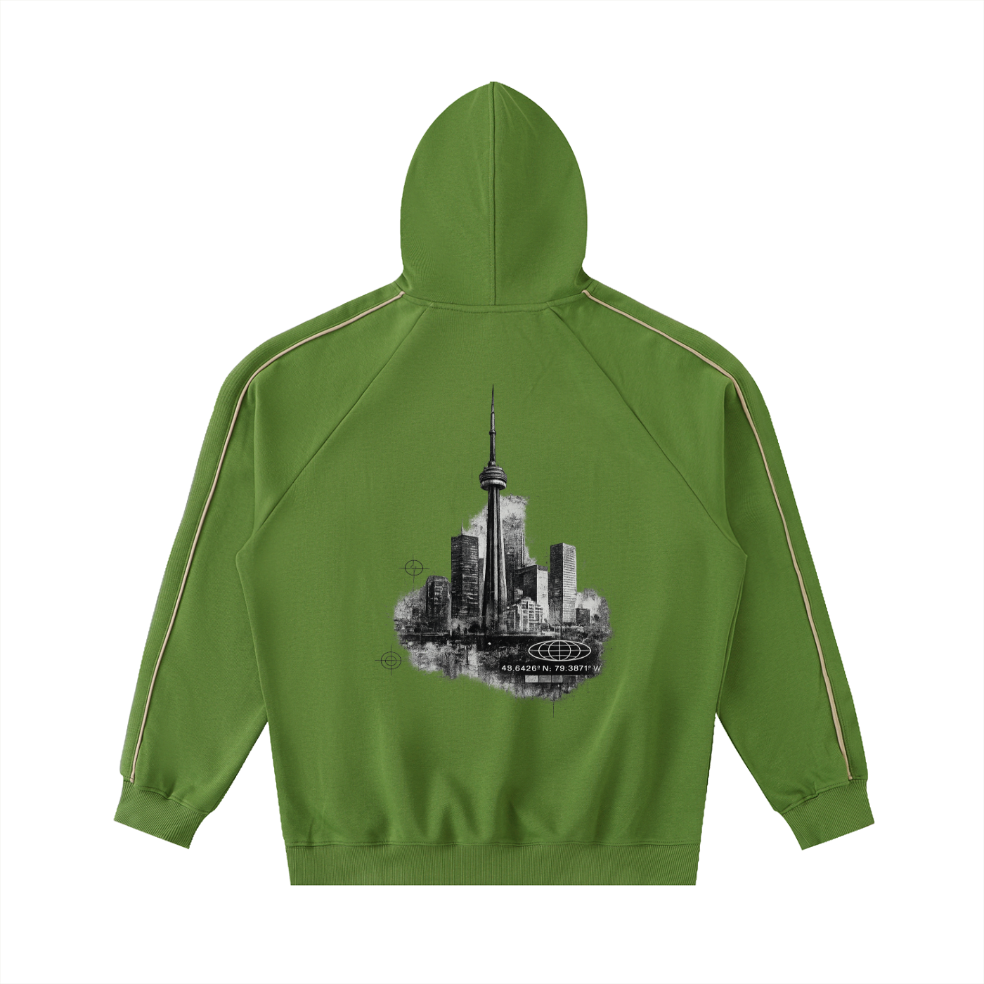 K.YS Contrast Piping Raglan Hoodie