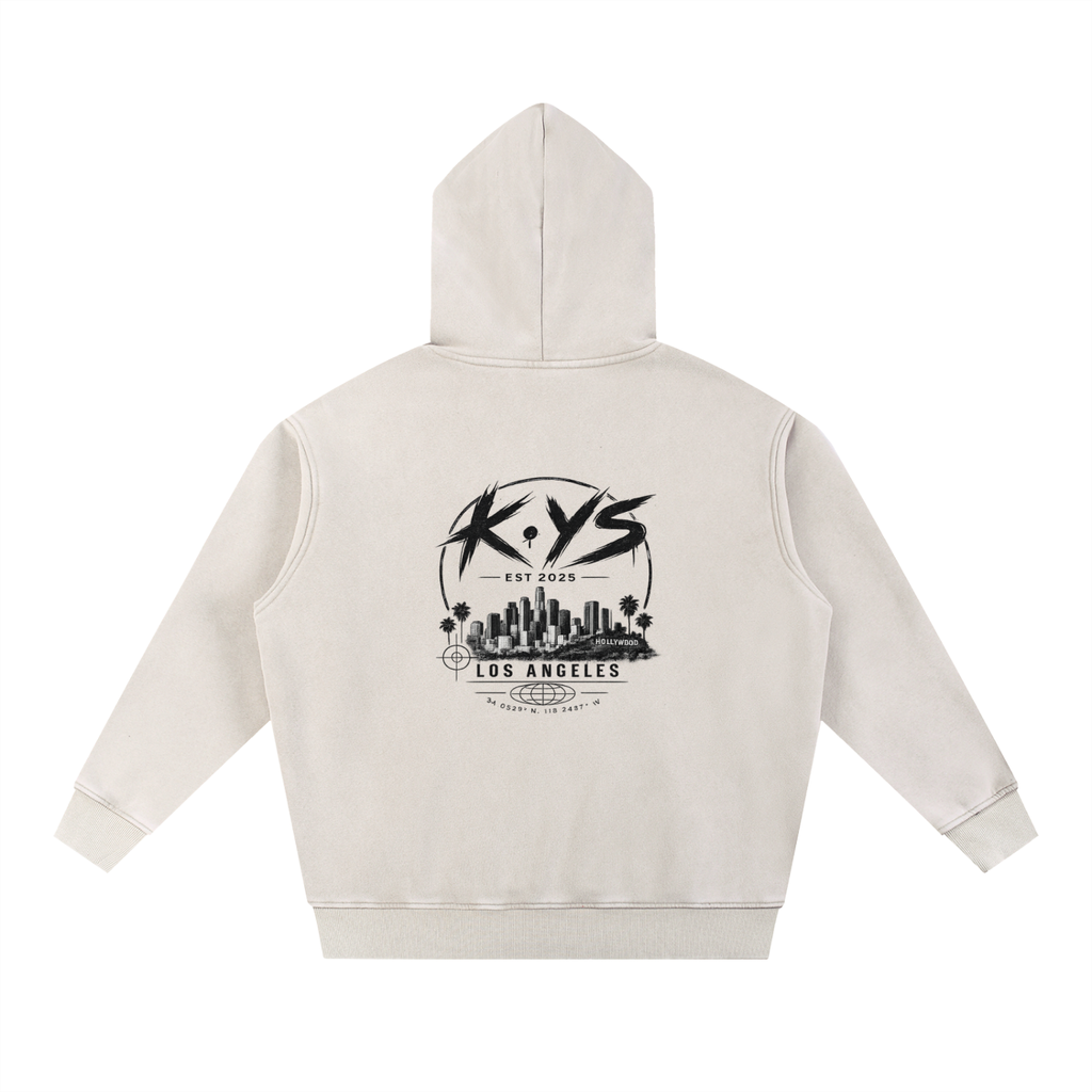 K.YS Los Angeles Snow Wash Fleece Oversize Hoodie