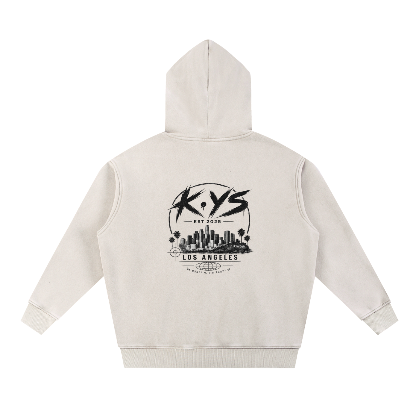 K.YS Los Angeles Snow Wash Fleece Oversize Hoodie