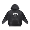 K.YS Vintage Washed Frayed Fleece Hoodie