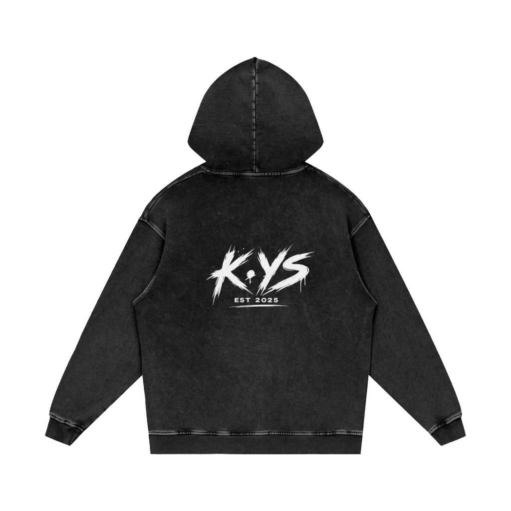 Snow Washed Loose Cotton Hoodie