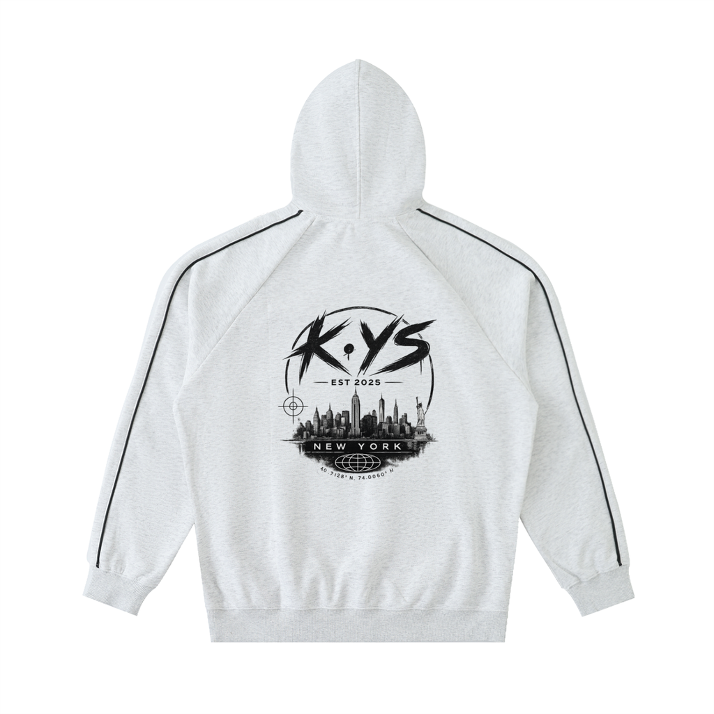 K.YS New York Contrast Piping Raglan Hoodie