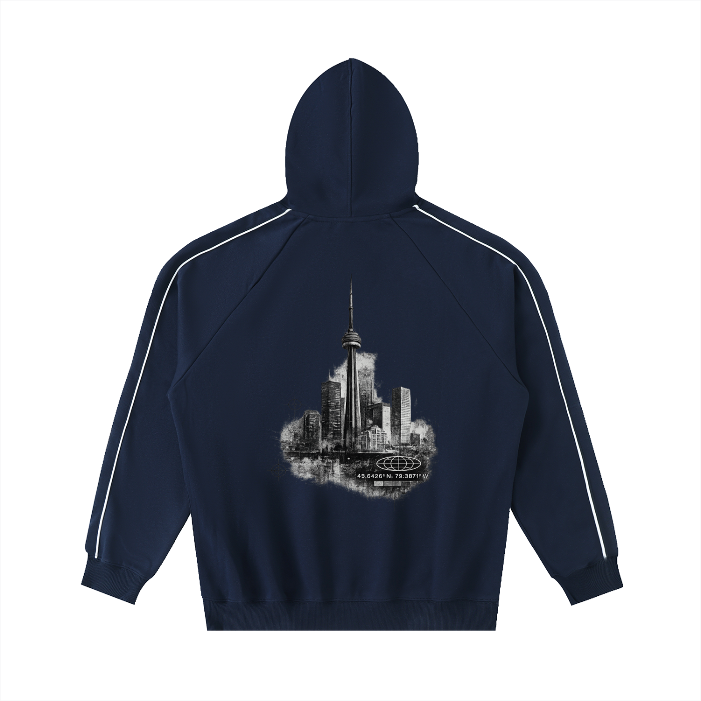 K.YS Contrast Piping Raglan Hoodie
