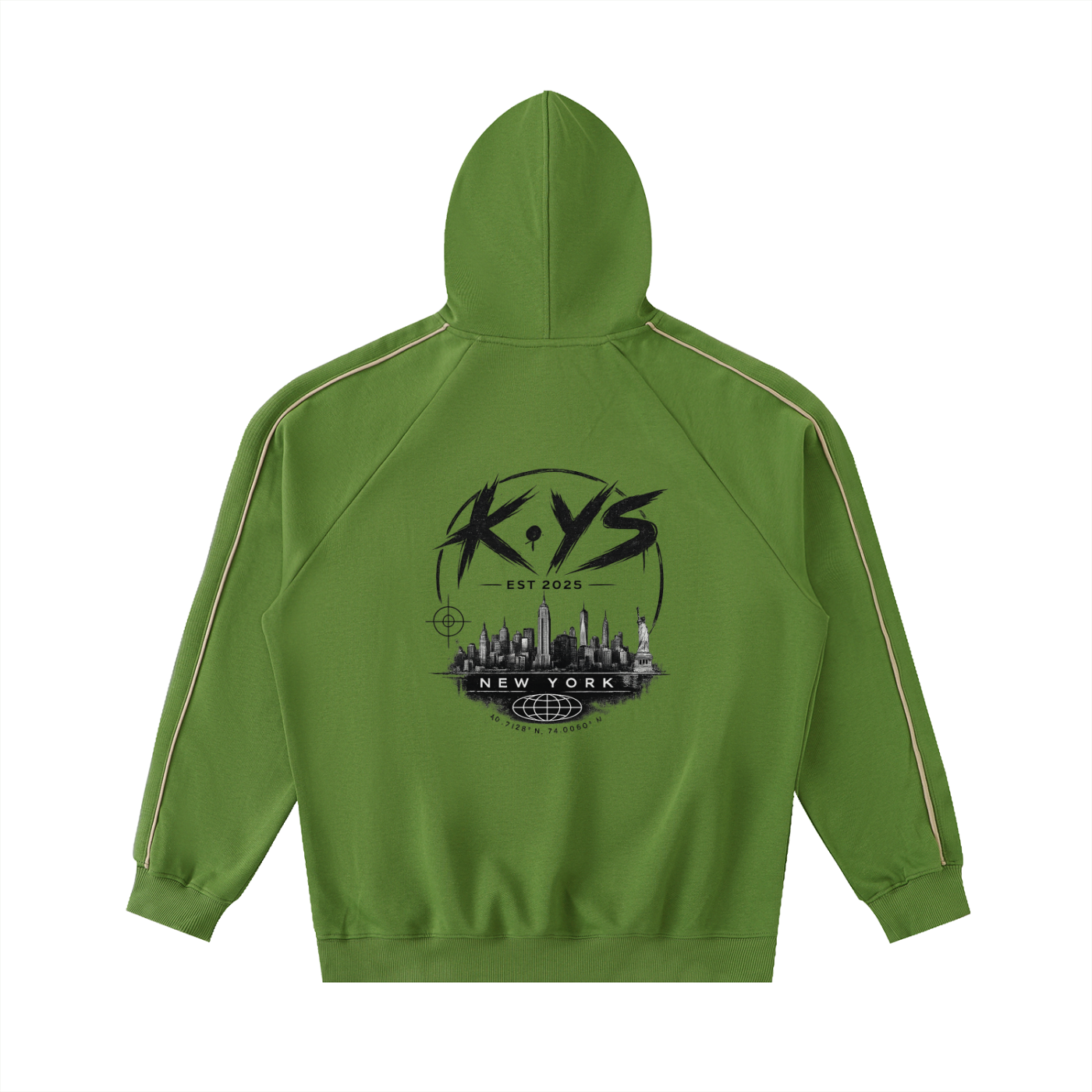K.YS New York Contrast Piping Raglan Hoodie