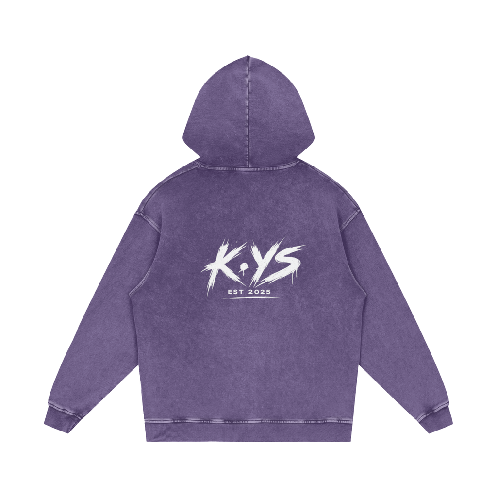 Snow Washed Loose Cotton Hoodie