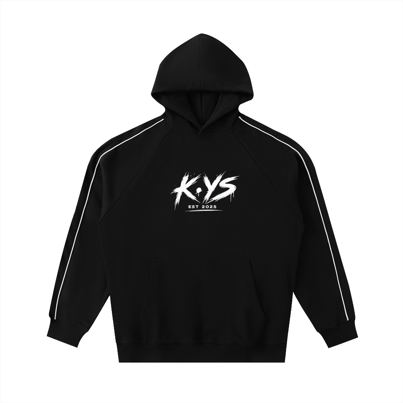 K.YS Contrast Piping Raglan Hoodie