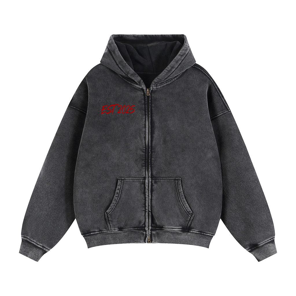 K.YS Zip-Through Boxy Fleece Hoodie