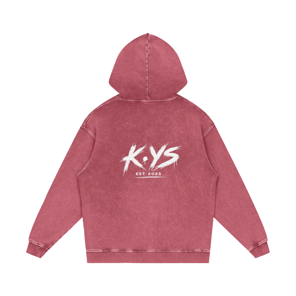 Snow Washed Loose Cotton Hoodie
