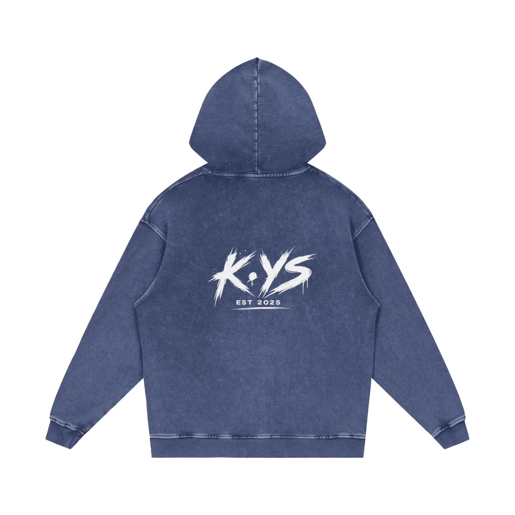 Snow Washed Loose Cotton Hoodie