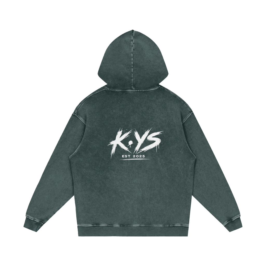 Snow Washed Loose Cotton Hoodie