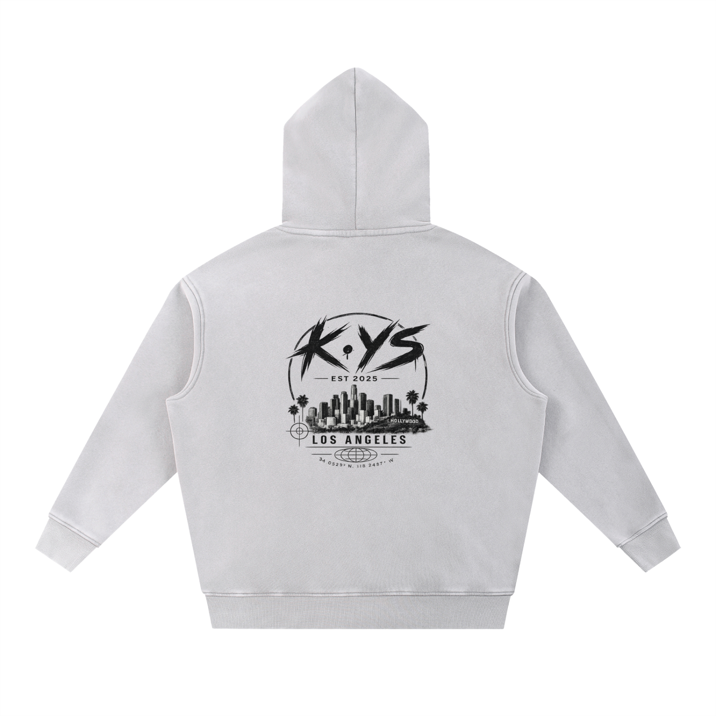 K.YS Los Angeles Snow Wash Fleece Oversize Hoodie