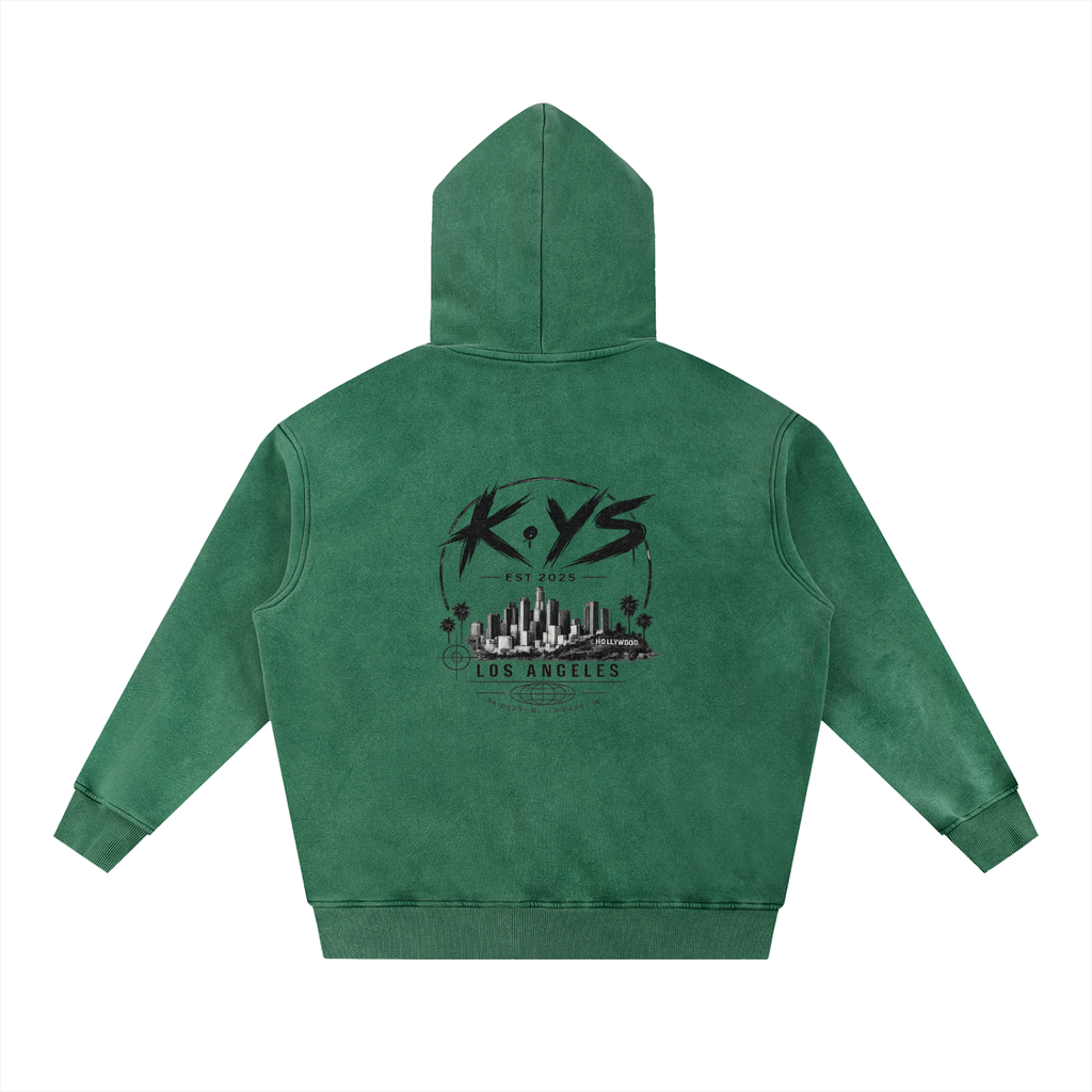 K.YS Los Angeles Snow Wash Fleece Oversize Hoodie
