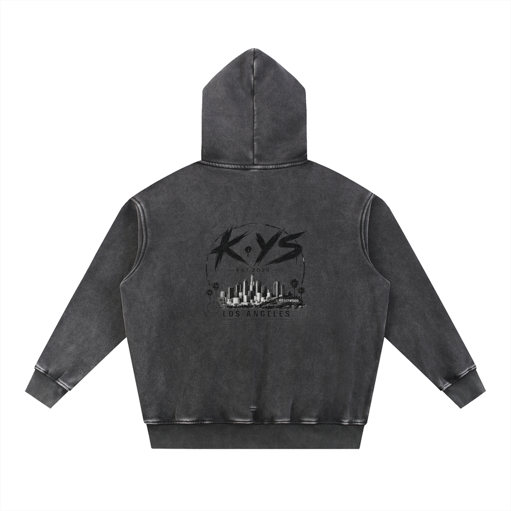 K.YS Los Angeles Snow Wash Fleece Oversize Hoodie