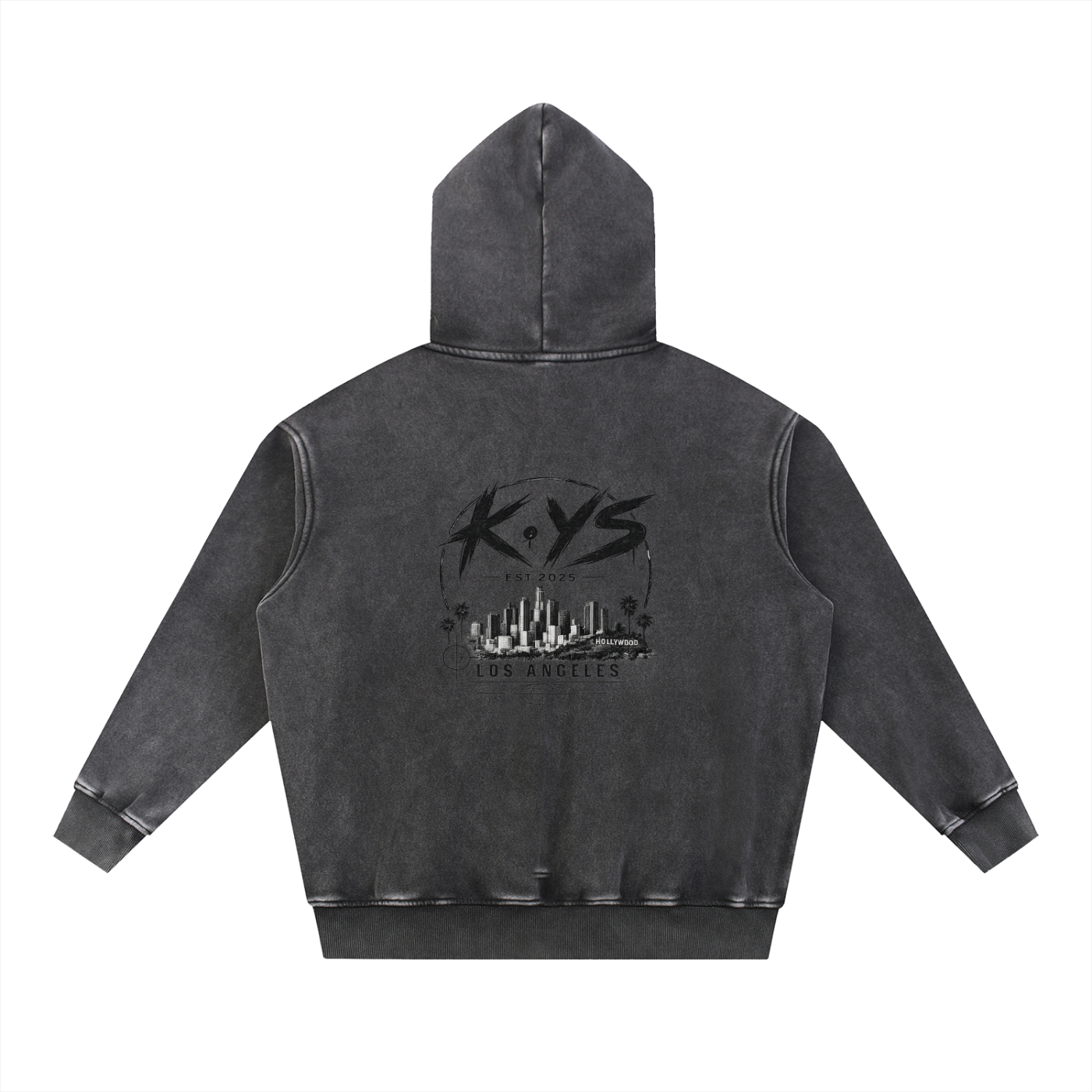 K.YS Los Angeles Snow Wash Fleece Oversize Hoodie