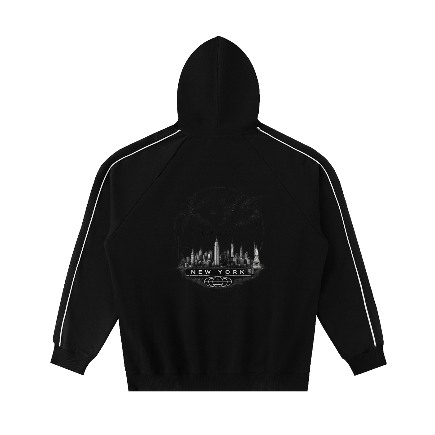 K.YS New York Contrast Piping Raglan Hoodie