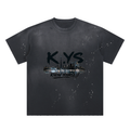 K.YS Hand-Frayed Sunfade Paint Splatter T-Shirt