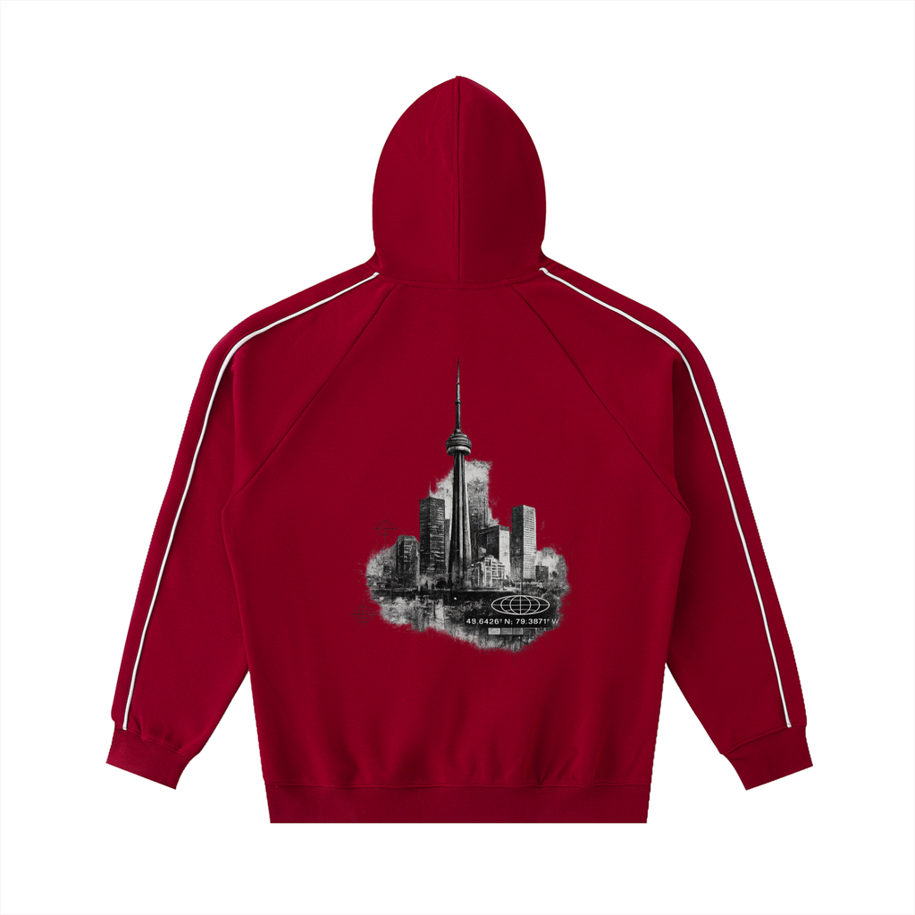 K.YS Contrast Piping Raglan Hoodie