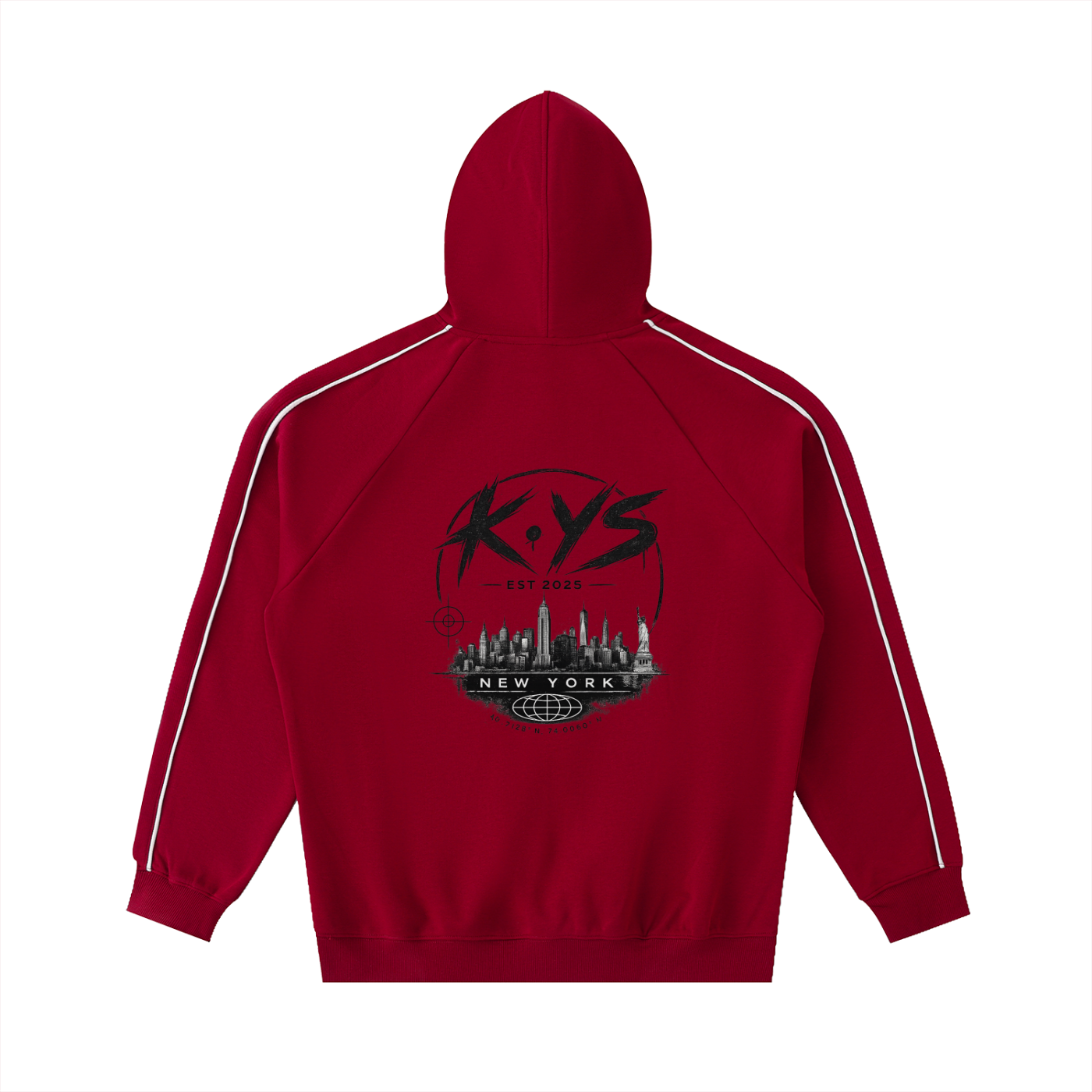 K.YS New York Contrast Piping Raglan Hoodie