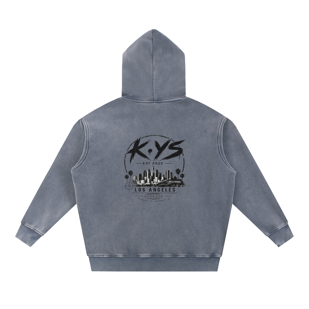 K.YS Los Angeles Snow Wash Fleece Oversize Hoodie