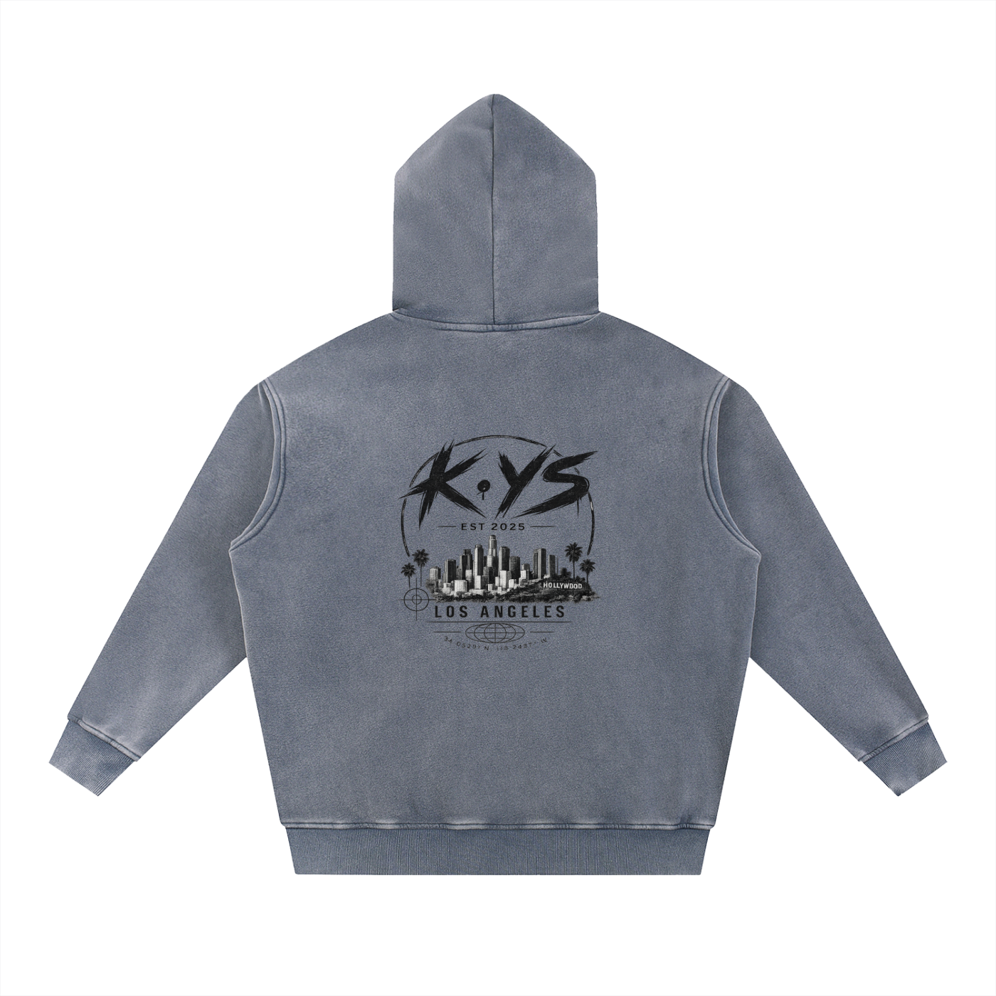 K.YS Los Angeles Snow Wash Fleece Oversize Hoodie