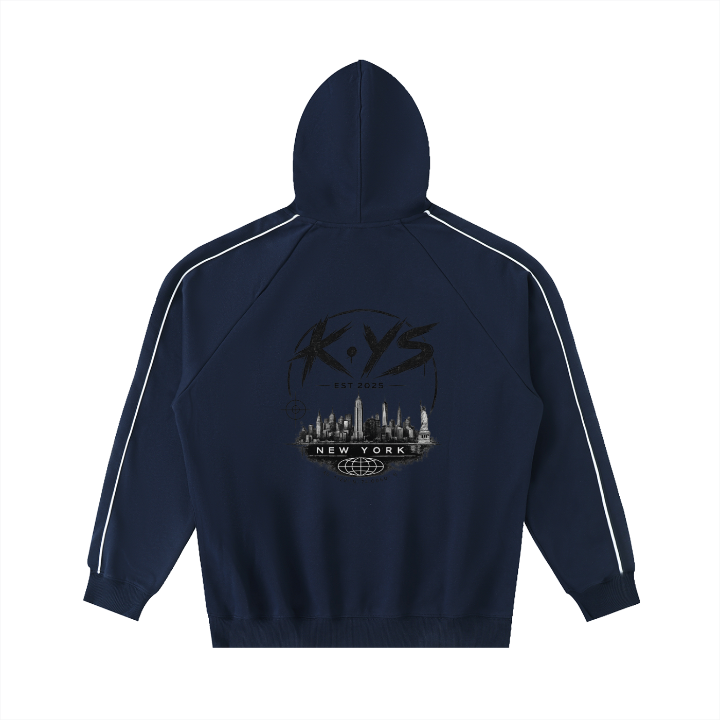 K.YS New York Contrast Piping Raglan Hoodie