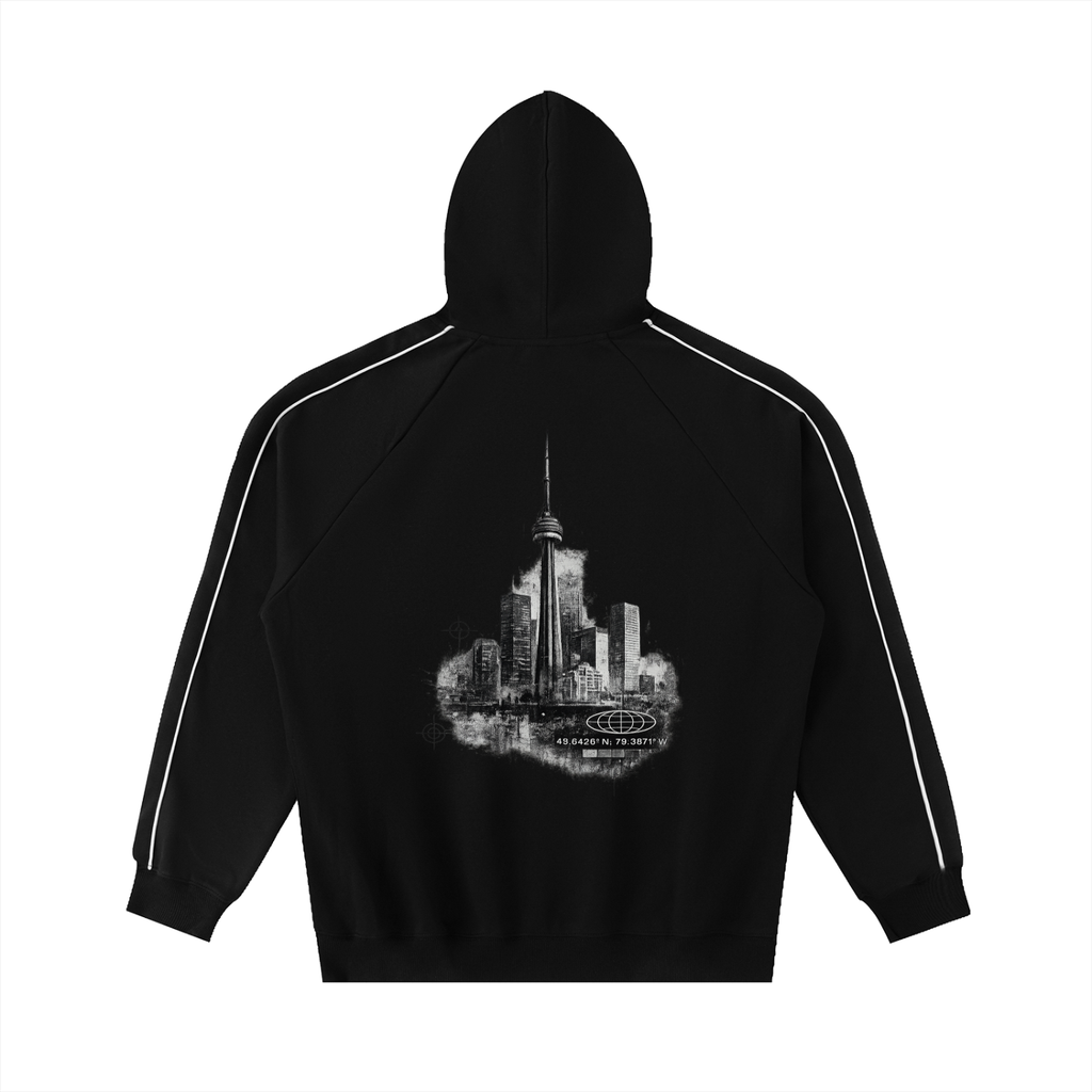 K.YS Contrast Piping Raglan Hoodie