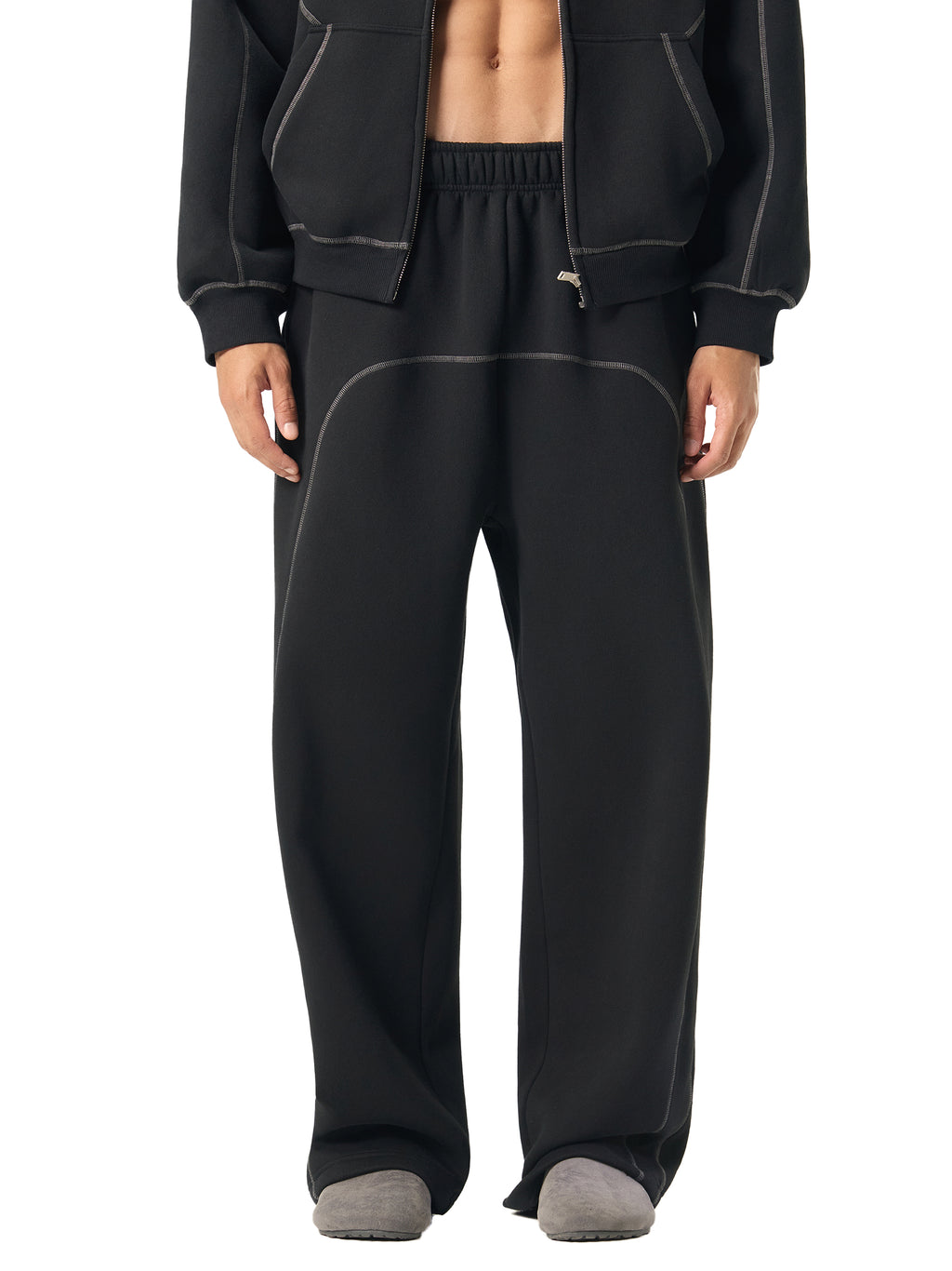 K.YS Contrast-Stitched Fleece Sweatpants