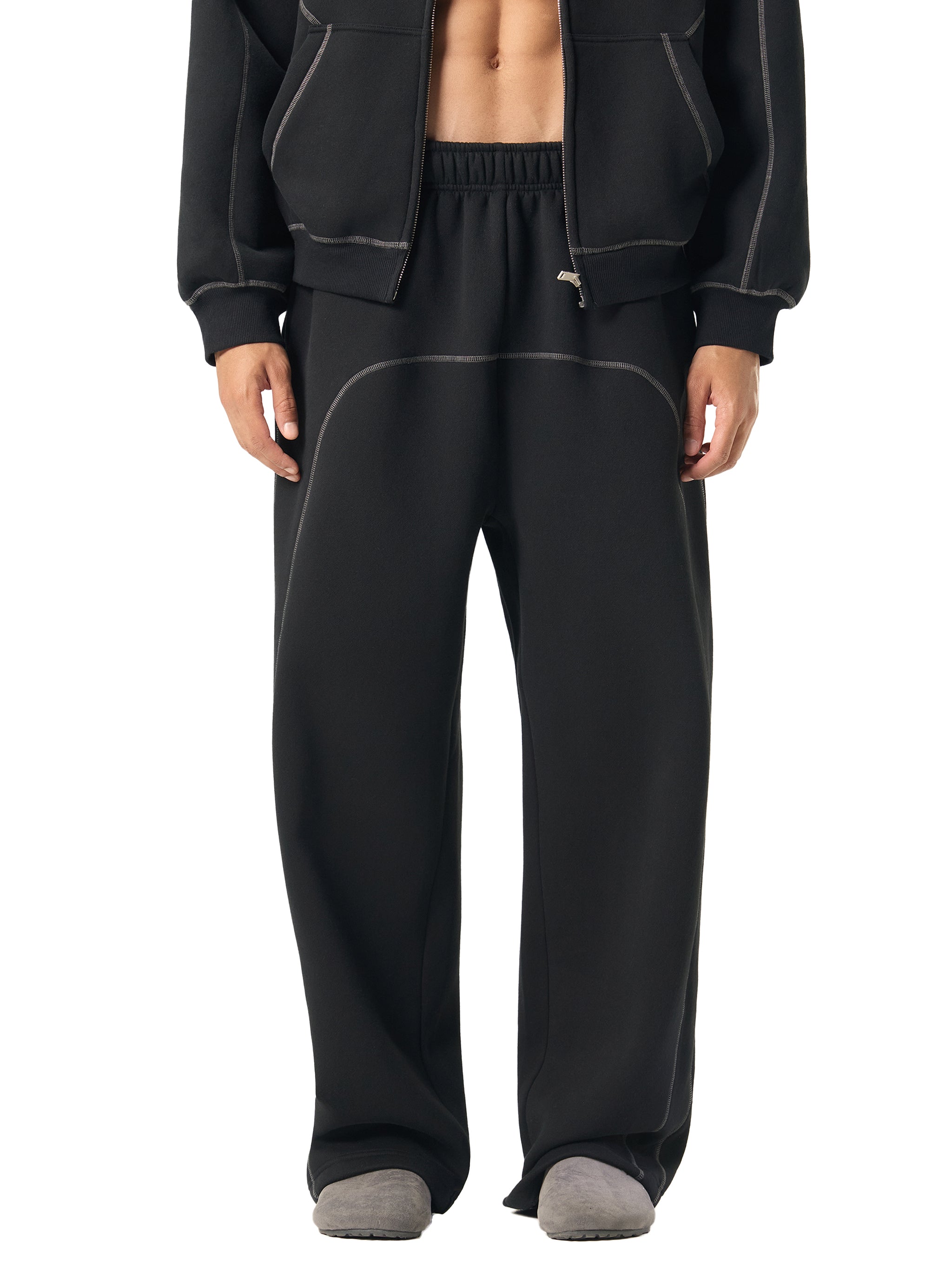 K.YS Contrast-Stitched Fleece Sweatpants
