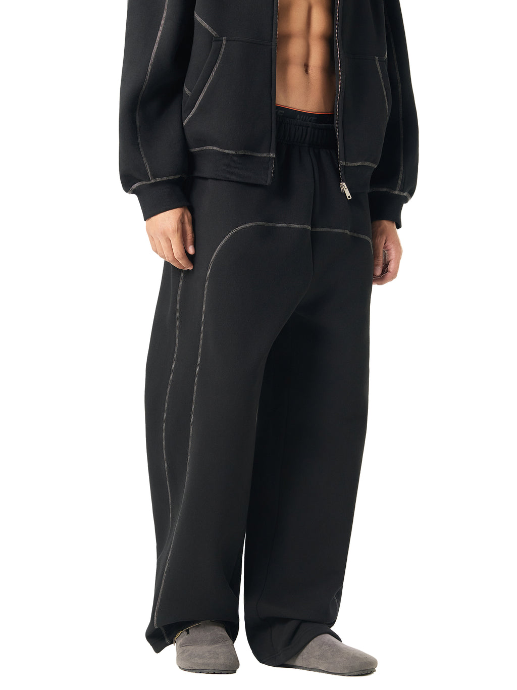 K.YS Contrast-Stitched Fleece Sweatpants